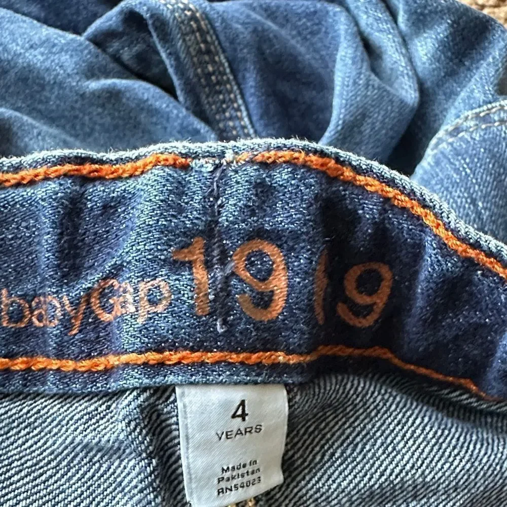 Baby GAP Kids Set of Three Blue Denim Adjustable Waist Jeans Size 4/4T